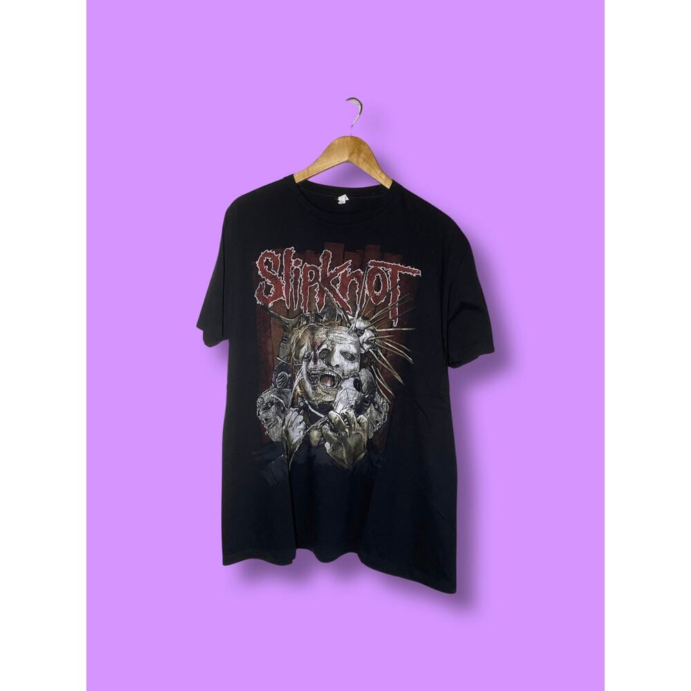 VINTAGE SLIPKNOT Pacific TAG MENS T-SHIRT SZ LARGE Double Sided Y2K VNTG